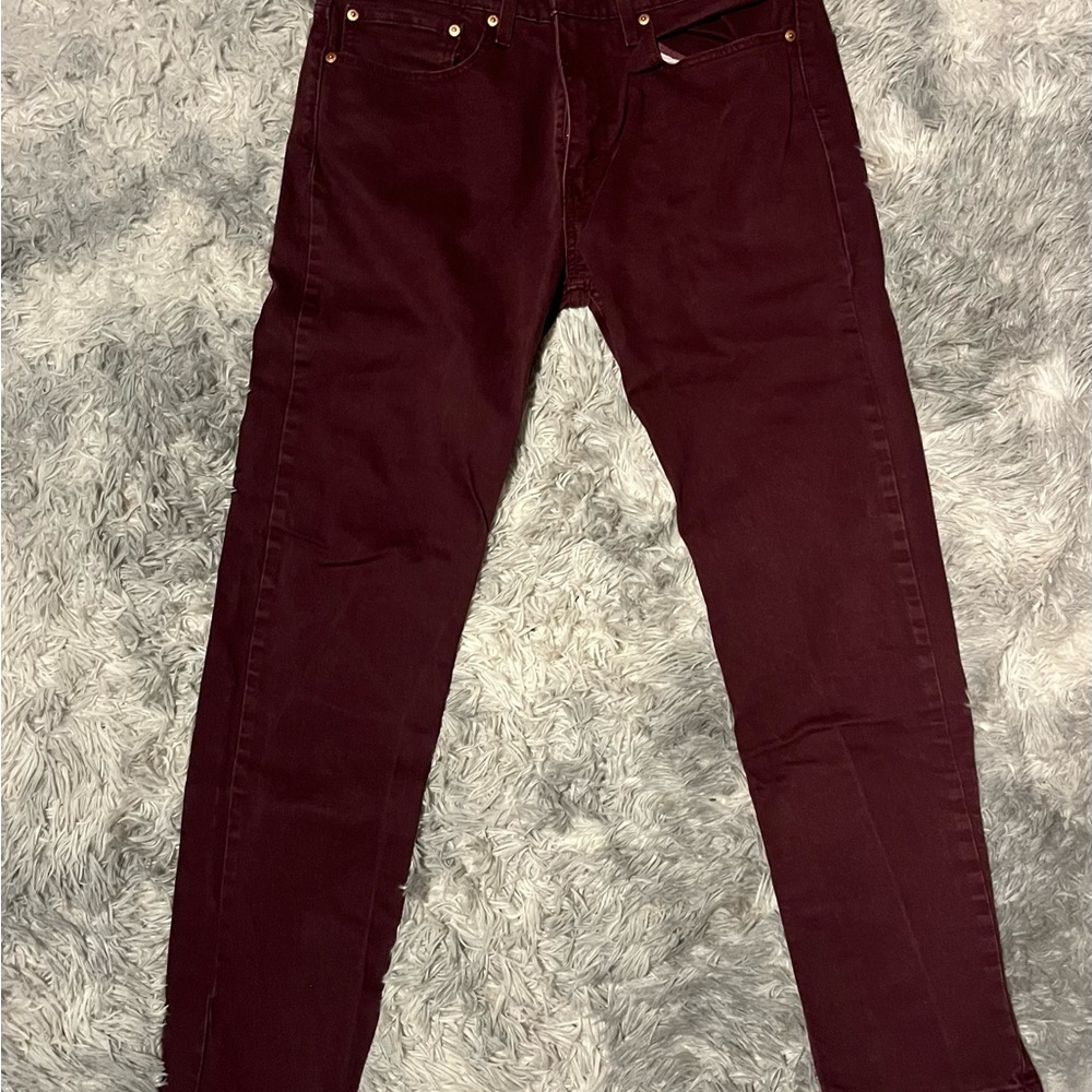 Levi’s 502 Burgundy Straight-Leg Jeans sz34